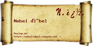 Nebel Ábel névjegykártya