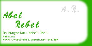 abel nebel business card